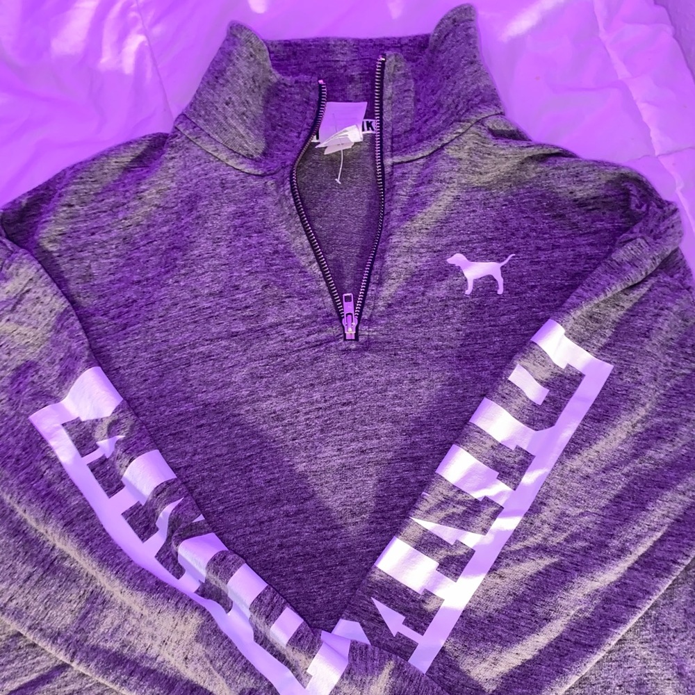 PINK Victoria’s Secret Quarter Zip Sweater